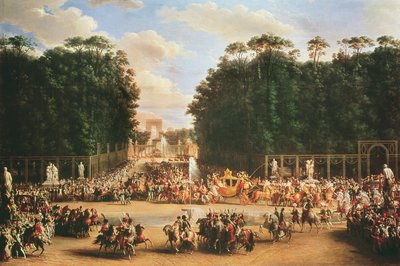 The Entry of Napoleon and Marie-Louise into the Tuileries Gardens on the Day of Their Wedding by Etienne Barthelemy Garnier